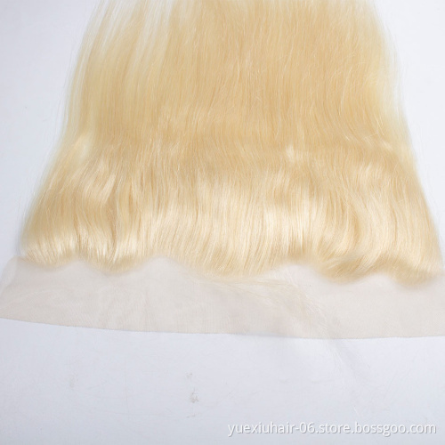 Large Stock Wholesale Price 613 Color Blonde Hair with Transparent Swiss Lace Frontal Closure